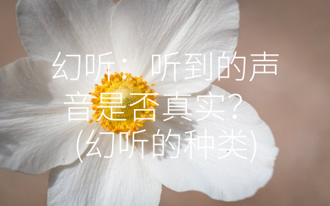 幻听：听到的声音是否真实？ (幻听的种类)