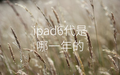 ipad6代是哪一年的