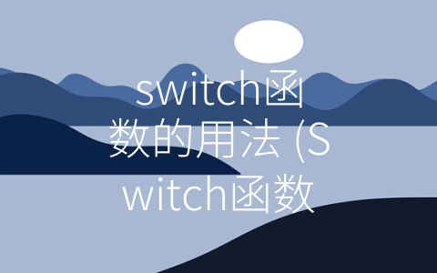 switch函数的用法 (Switch函数：多条件分支语句的利器)