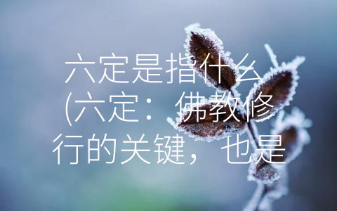 六定是指什么 (六定：佛教修行的关键，也是现代生活的秘密武器)