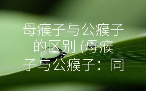 母瘊子与公瘊子的区别 (母瘊子与公瘊子：同样疑惑，不同起因)