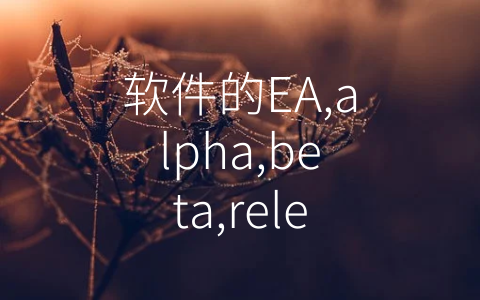 软件的EA,alpha,beta,released版本都是什么意思 (软件开发过程中各个阶段版本的含义及作用)