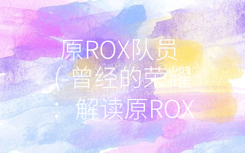 原ROX队员 (-曾经的荣耀：解读原ROX队员的竞争力”。)