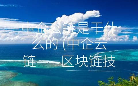 中企云链是干什么的 (中企云链——区块链技术助力中小企业融资的利器)