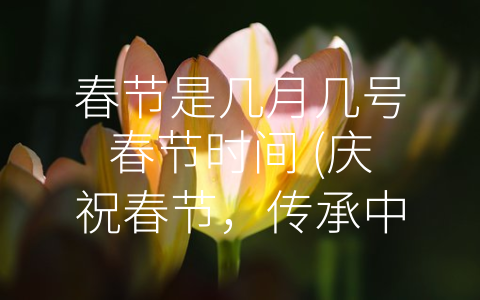 春节是几月几号春节时间 (庆祝春节，传承中华文化，分享欢乐与团聚)