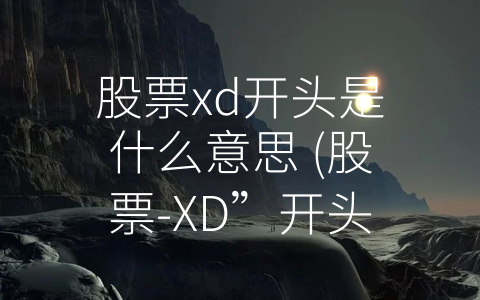 股票xd开头是什么意思 (股票-XD”开头代码的含义是什么？)