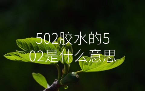 502胶水的502是什么意思