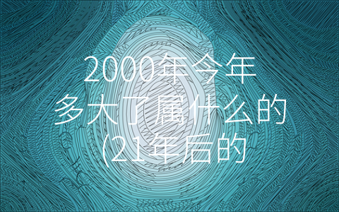 2000年今年多大了属什么的 (21年后的2000，我们该如何面对一个不确定的未来？)