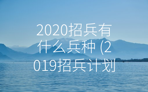 2020招兵有什么兵种 (2019招兵计划：网络安全、海军、陆军、航空四大主攻方向分析)