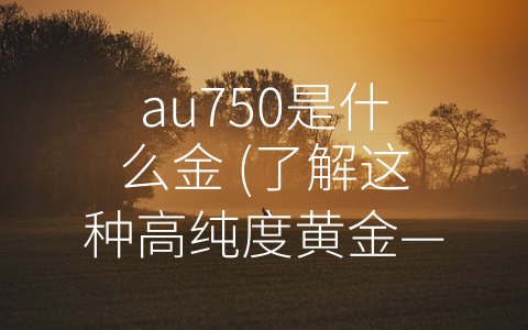 au750是什么金 (了解这种高纯度黄金——AU750是什么金？)