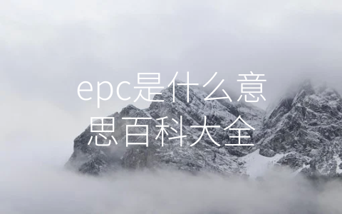 epc是什么意思百科大全