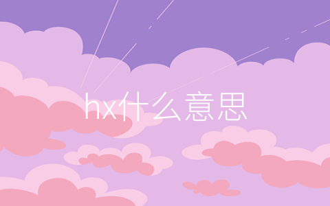 hx什么意思