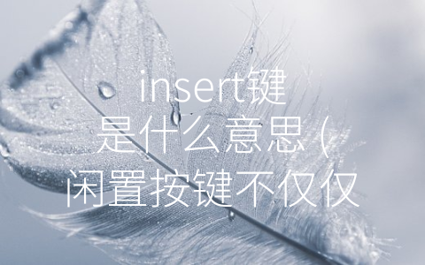 insert键是什么意思 (闲置按键不仅仅是闲置 – 揭密Insert键的实用功能)