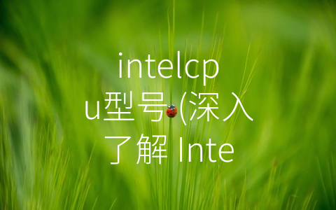 intelcpu型号 (深入了解 Intel CPU 型号：性能、价格和选择)