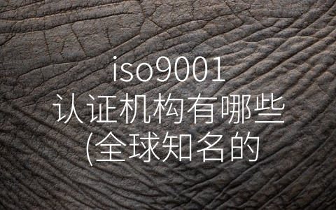 iso9001认证机构有哪些 (全球知名的 ISO 9001 认证机构浅析)