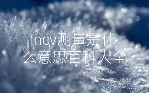 ncv测量是什么意思百科大全