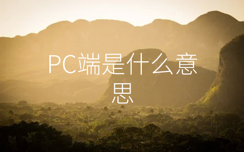 PC端是什么意思