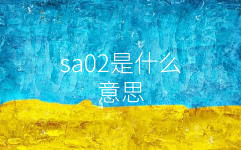 sa02是什么意思