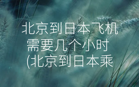 北京到日本飞机需要几个小时 (北京到日本乘坐飞机- 了解飞行时间和其他重要因素)