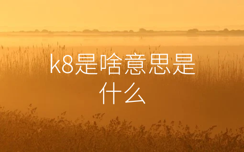 k8是啥意思是什么