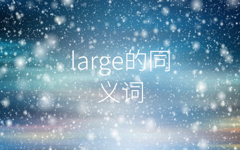 large的同义词