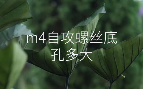 m4自攻螺丝底孔多大