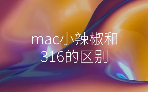 mac小辣椒和316的区别