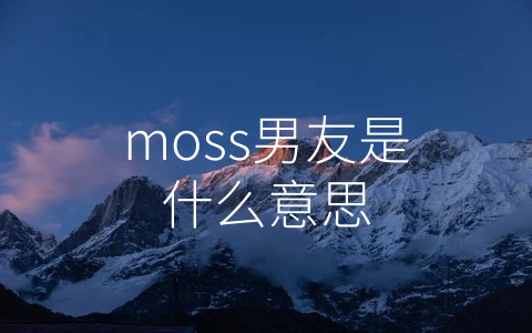 moss男友是什么意思