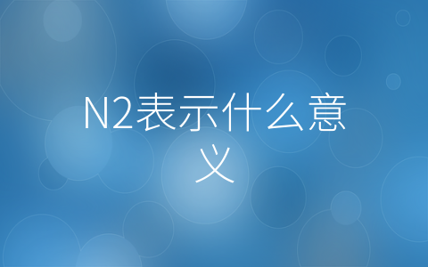 N2表示什么意义