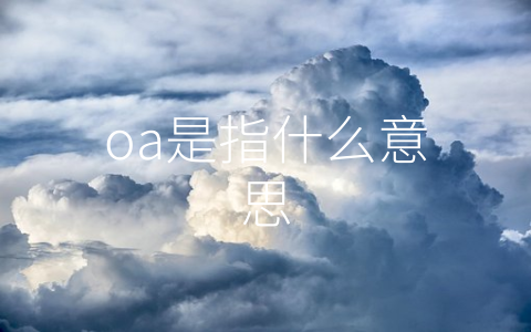 oa是指什么意思