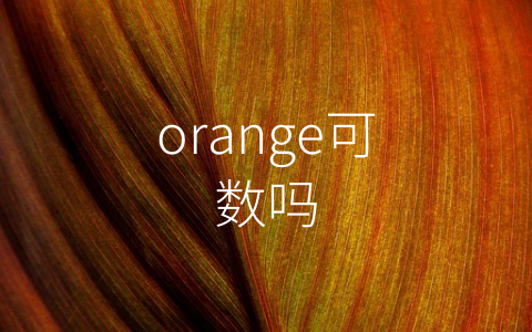 orange可数吗