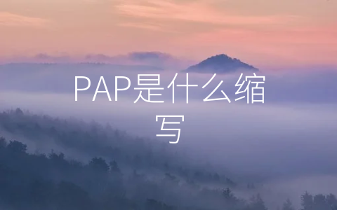 PAP是什么缩写