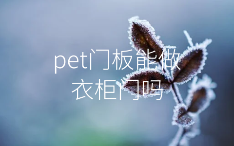 pet门板能做衣柜门吗