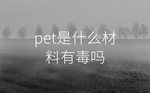 pet是什么材料有毒吗