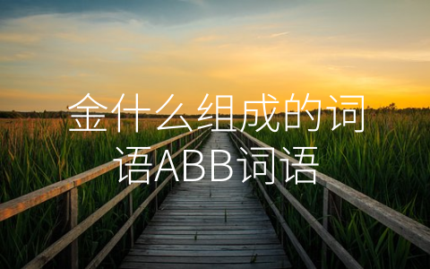 金什么组成的词语ABB词语